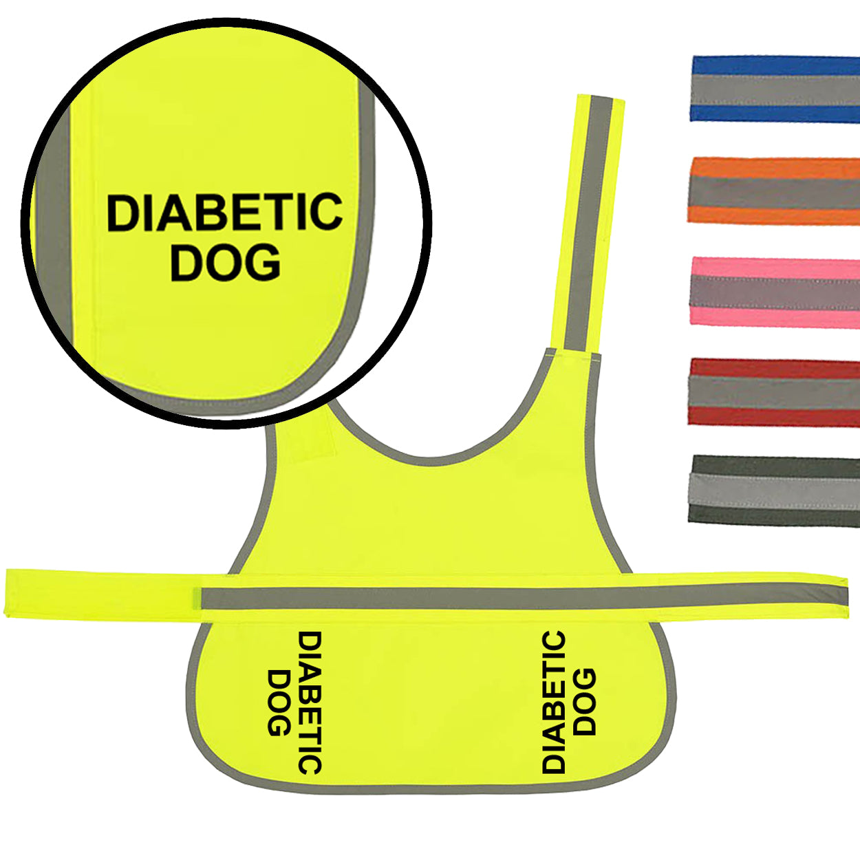 Diabetic Dog High Visibility Lightweight Coat