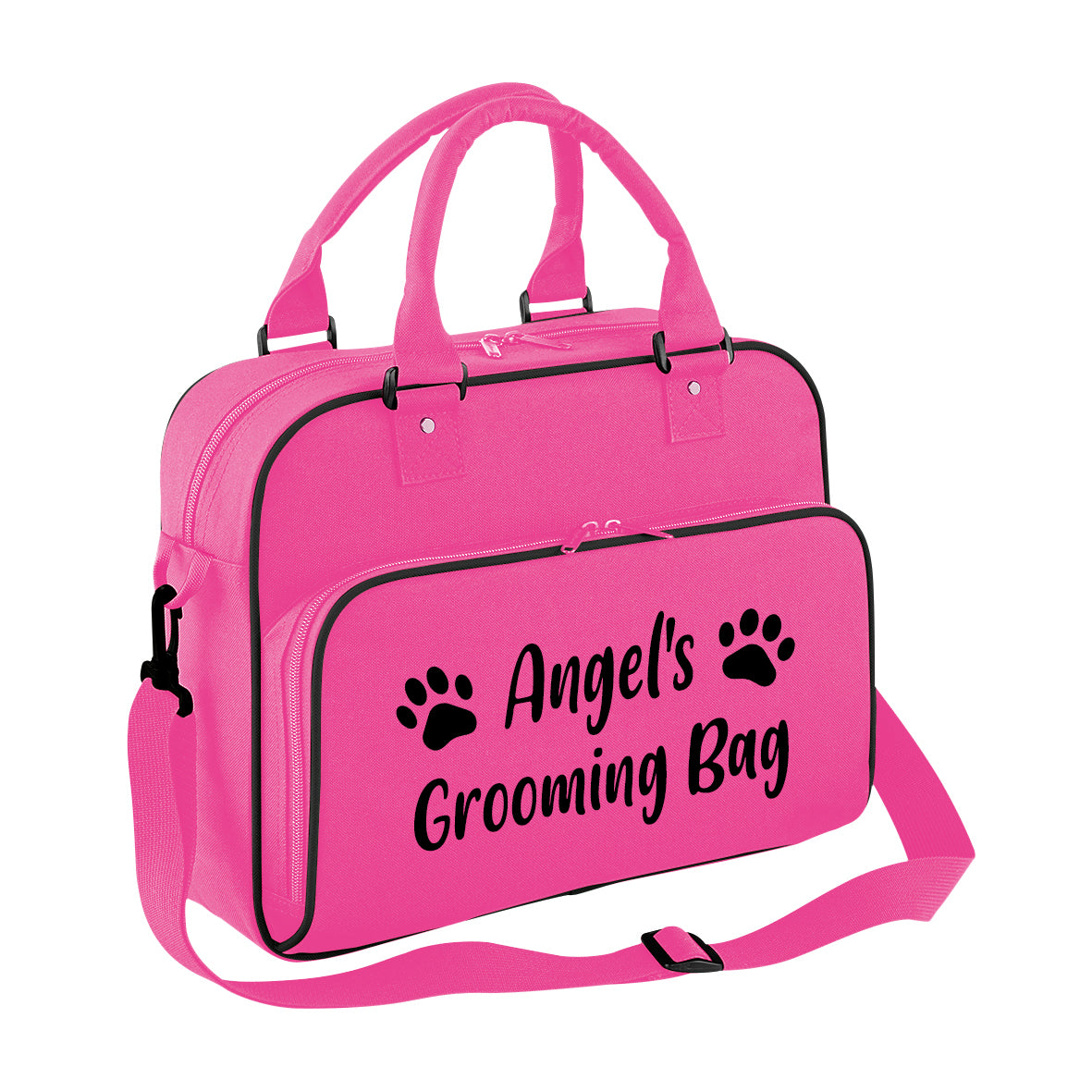 Any Name Grooming Bag With Paws Pets Accessory Bag Holdall