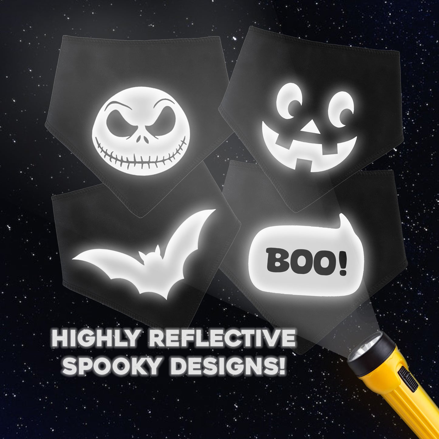 Boo Speech Bubble Reflective Dog Bandana