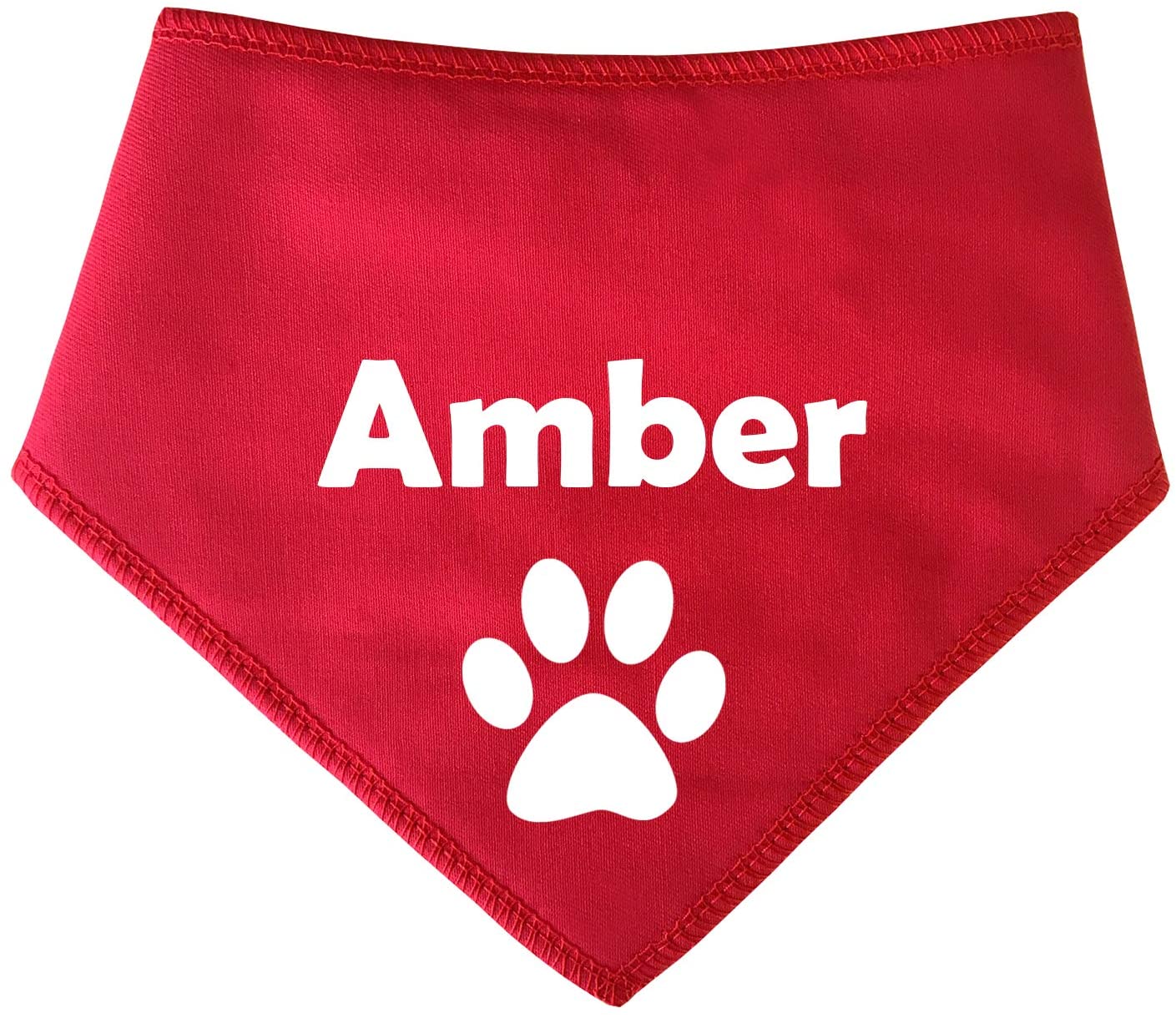 RED Paw Any Wording Or Name Dog Bandana