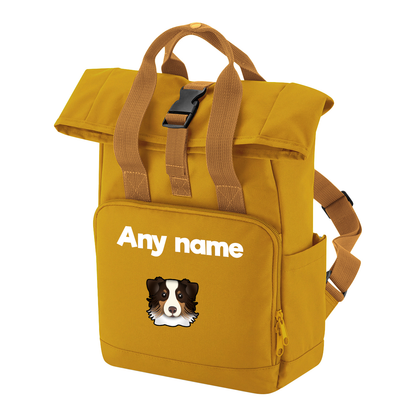 Travel Rucksack 9 Litres Mustard Gold Any Breed Backpack With Custom Personalised Dog Name