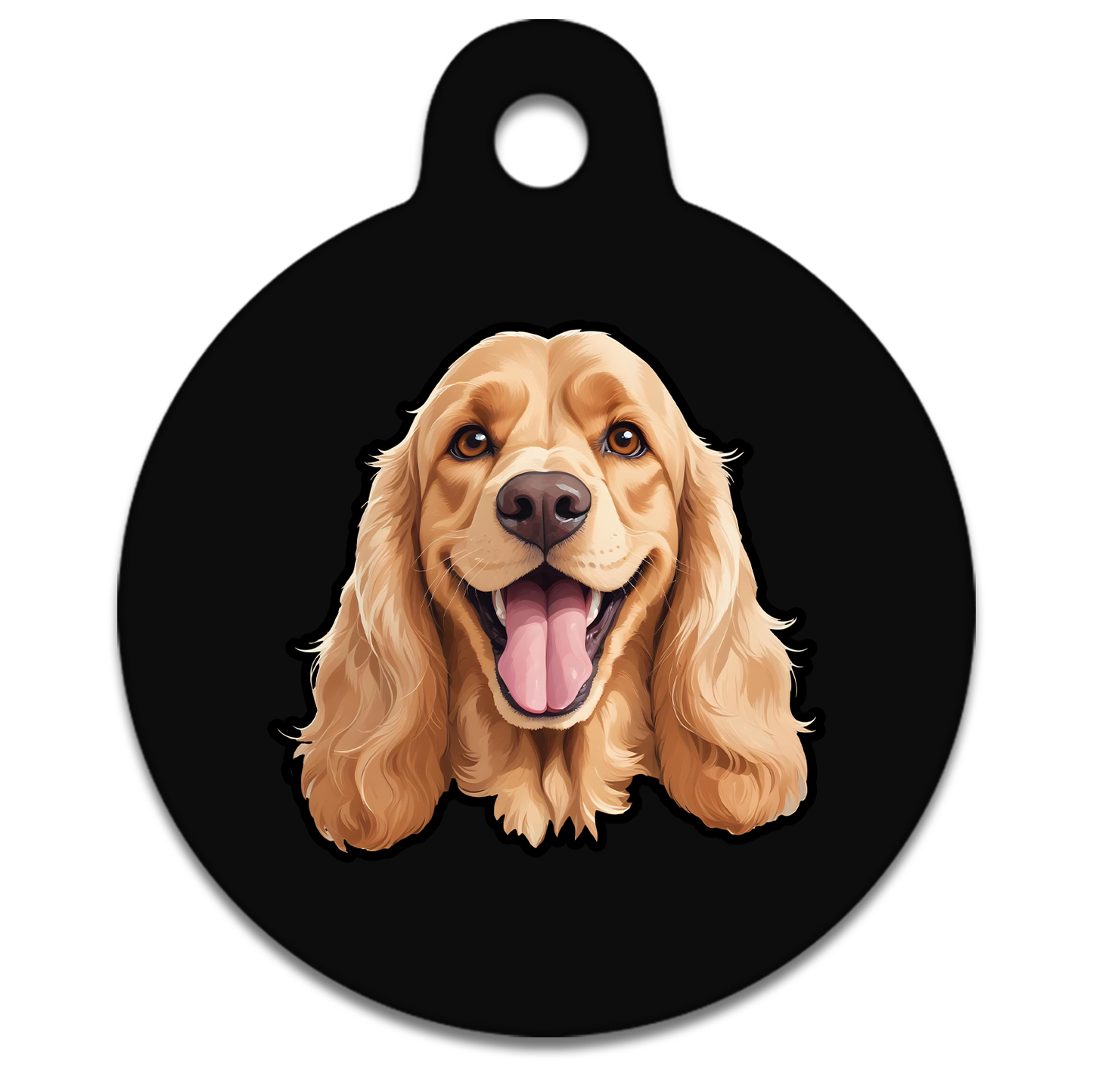 38mm Diameter Large Size - Cocker Spaniel Design