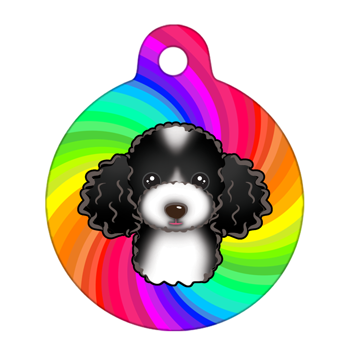 19mm Diameter Tiny Size - Poodle Design