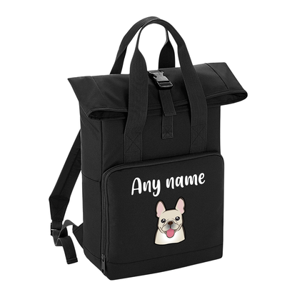 Overnighter Rucksack 14 Litres Black Any Breed Backpack With Custom Personalised Dog Name