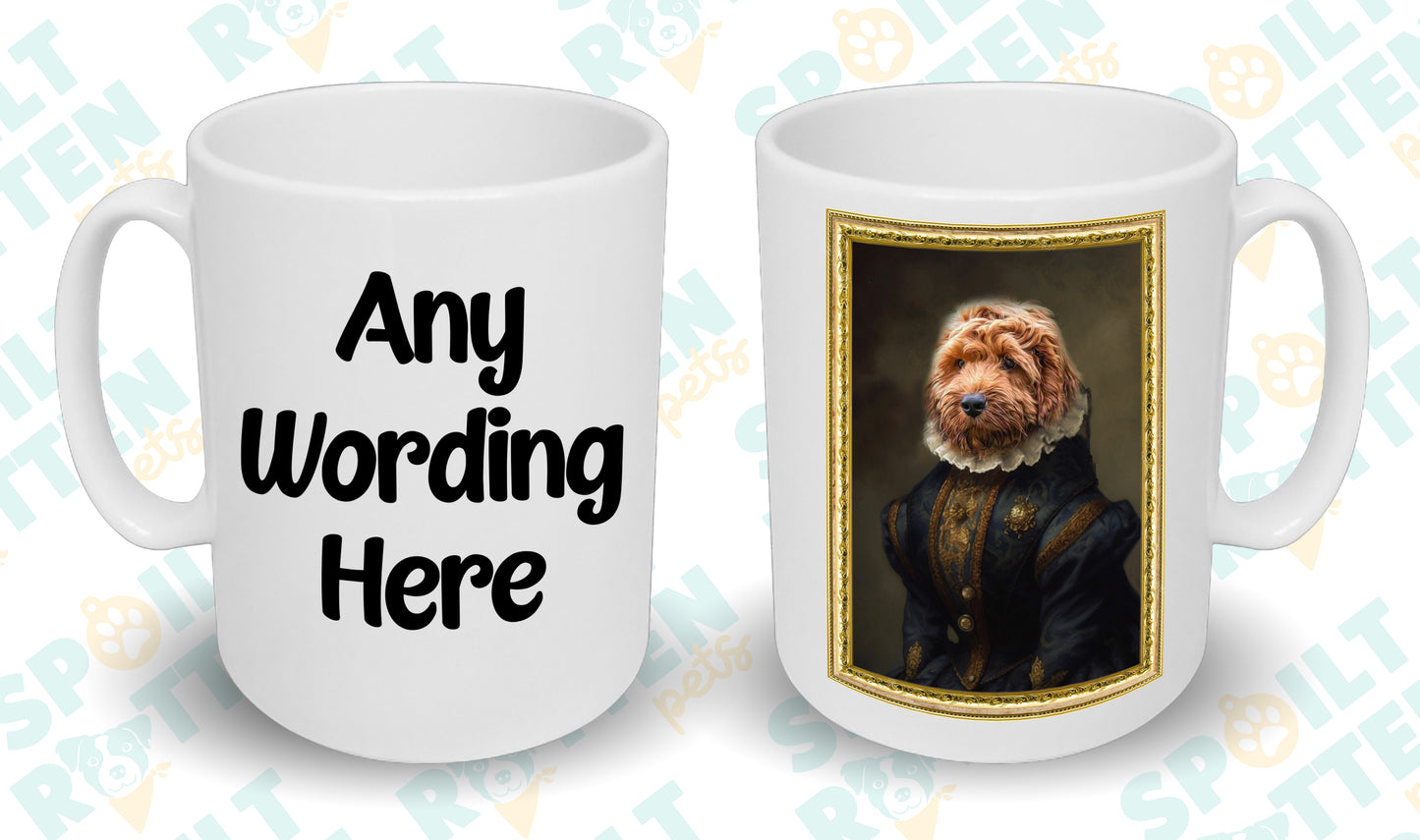 Elizabethan Royalty Custom Pet Portrait Mug - Add Your Own Photo