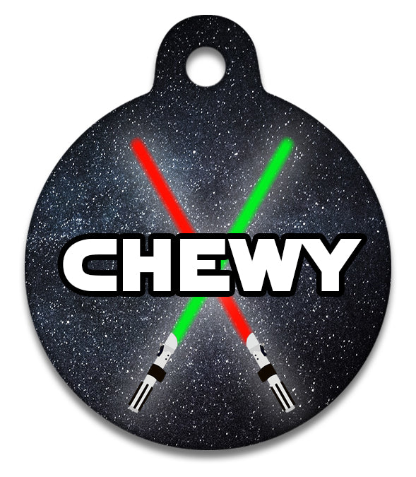 Star Paws Crossover Lightsaber Pet ID Tag Spoilt Rotten Pets