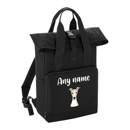 Overnighter Rucksack 14 Litres Black Any Breed Backpack With Custom Personalised Dog Name