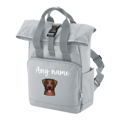 Travel Rucksack 9 Litres Grey Any Breed Backpack With Custom Personalised Dog Name