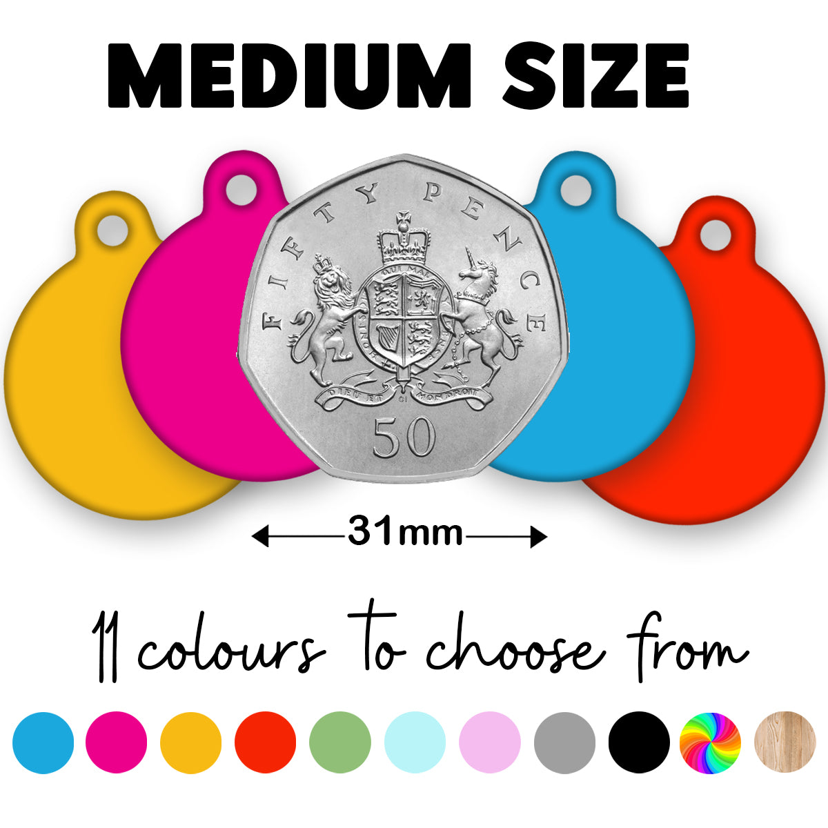 31mm Diameter Medium Size - Dachshund Dog