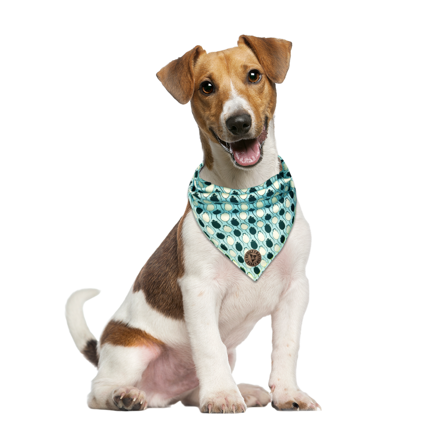 The Salisbury - Mice Blue Tied Dog Bandana