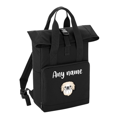 Overnighter Rucksack 14 Litres Black Any Breed Backpack With Custom Personalised Dog Name