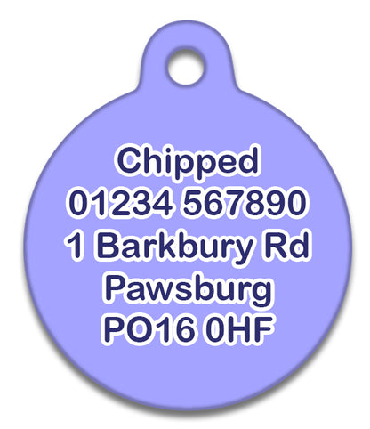 Orchid Purple Stripe Pet ID Tag