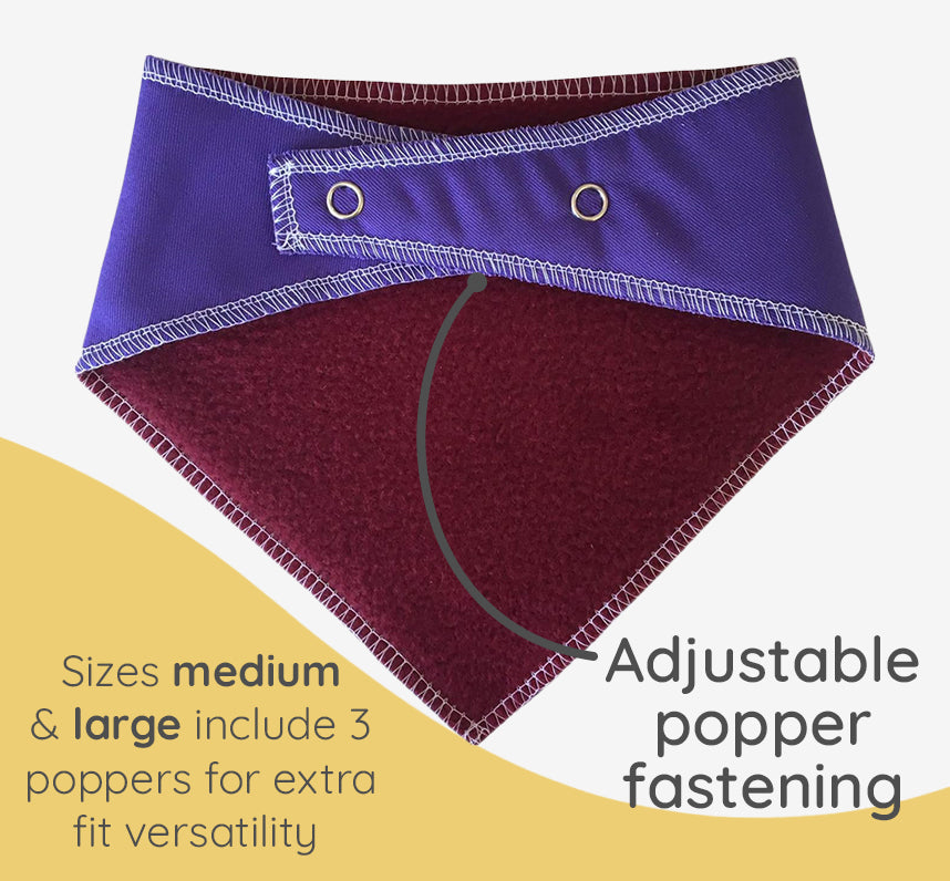 Purple Any Wording Dog Bandana With Font Choices