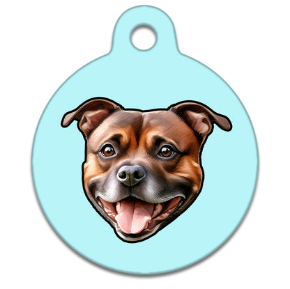 38mm Diameter Large Size - Staffie Dog