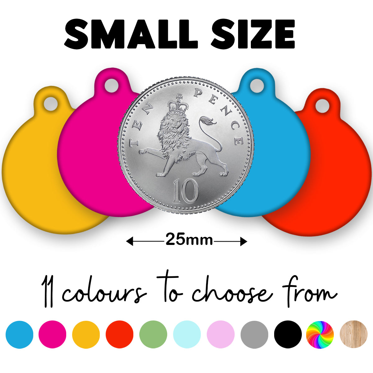 25mm Diameter Small Size - Poodle Design