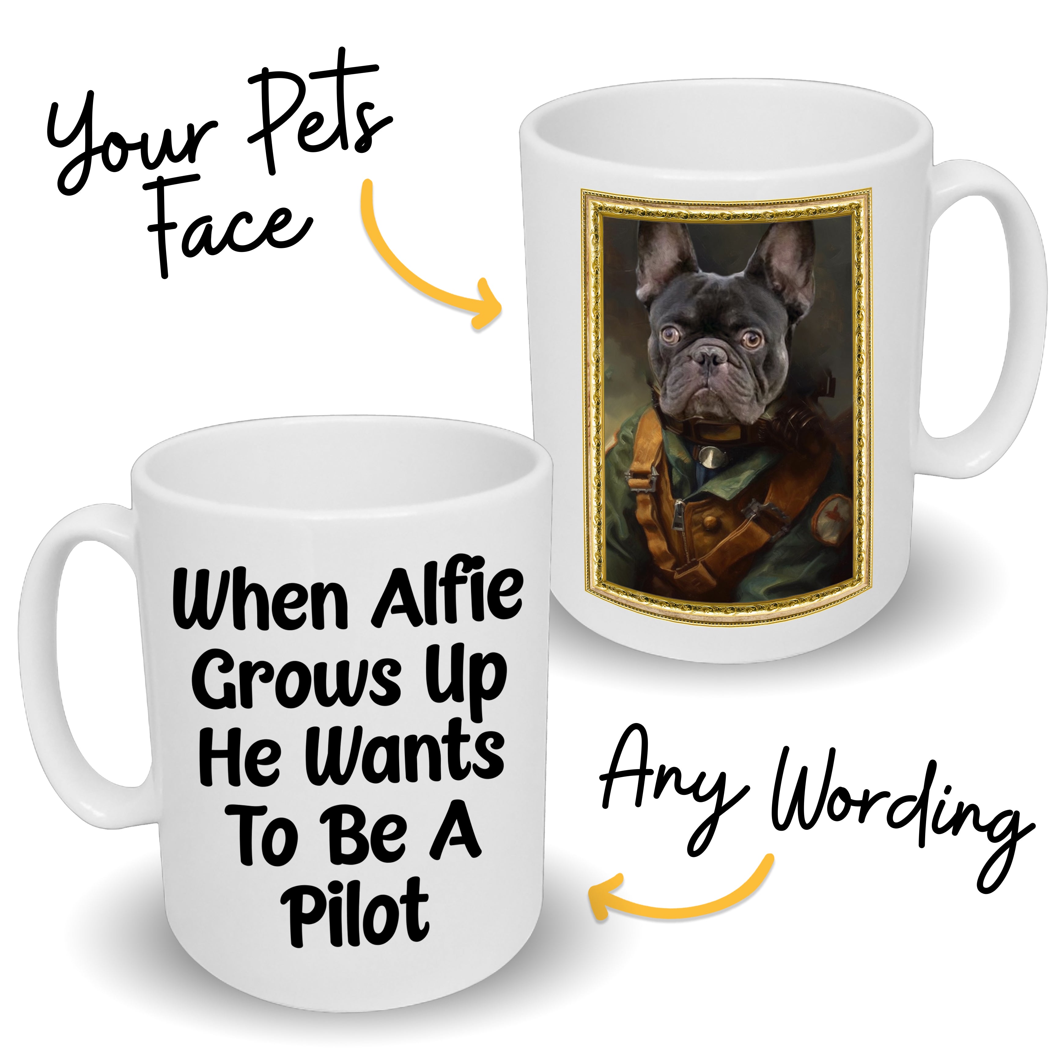 Mug with dogs face on clearance it