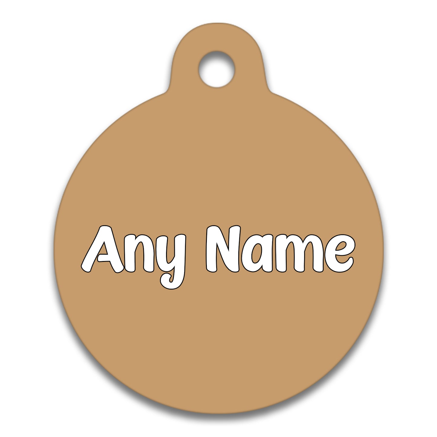 Tan - Pet ID Tag