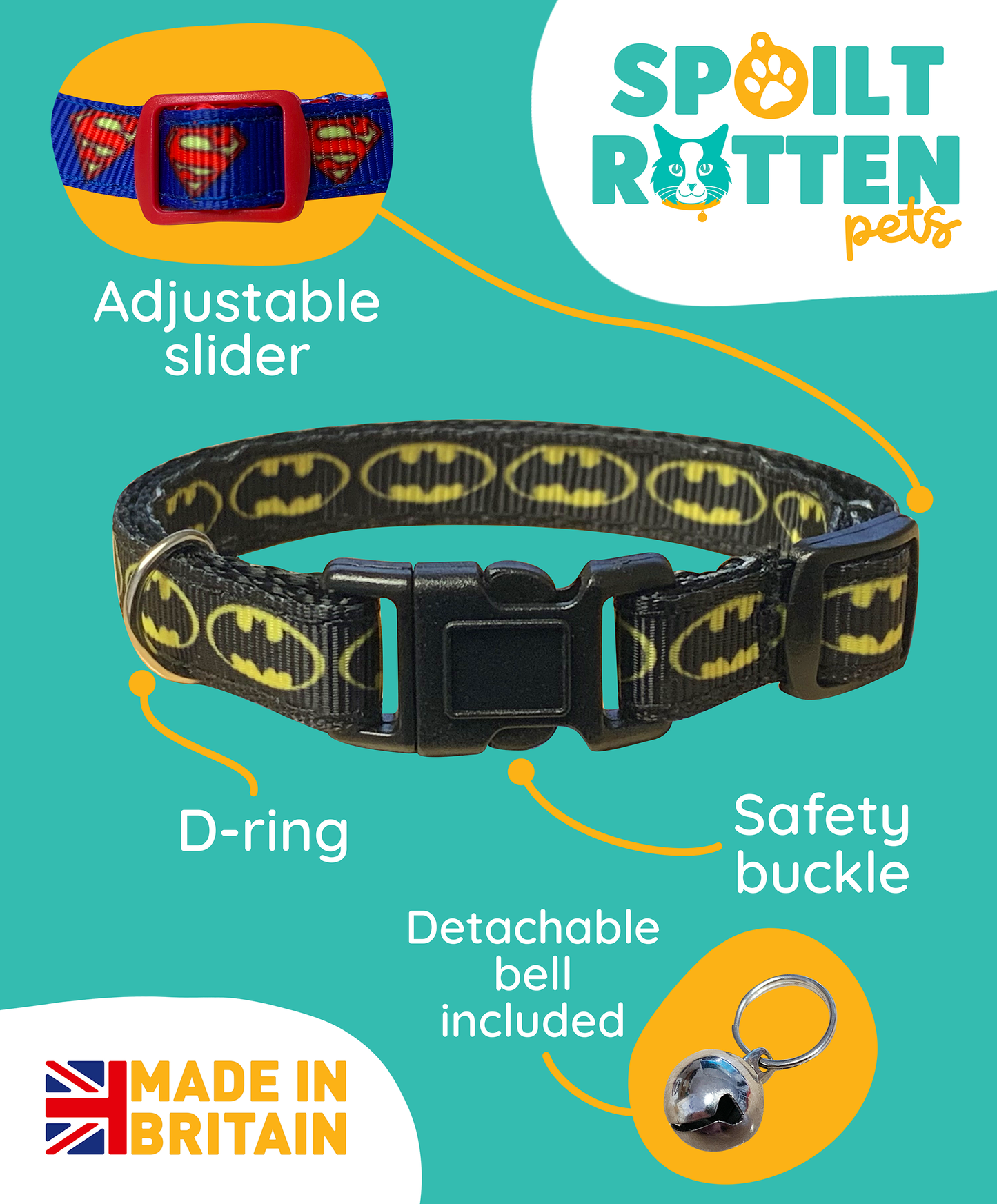 Batcat Batman Cat Collar