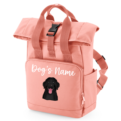 Overnighter Rucksack 14 Litres Peach Coral Any Breed Backpack With Custom Personalised Dog Name