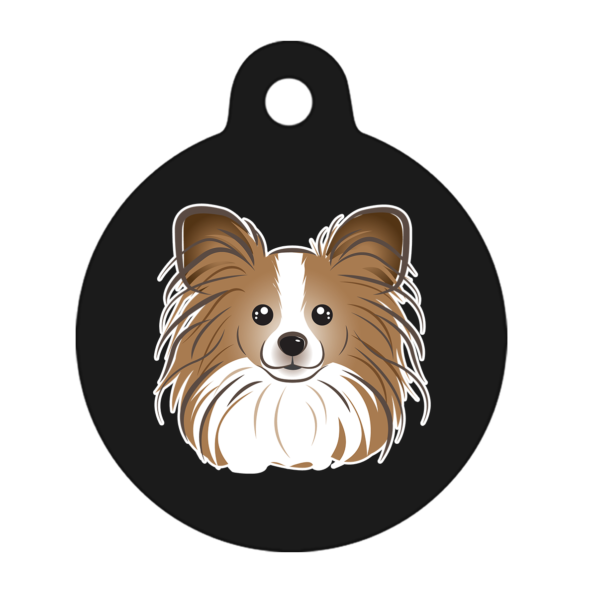 38mm Diameter Large Size - Papillon Dog