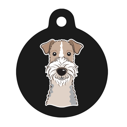 25mm Diameter Small Size - Wire Fox Terrier Dog