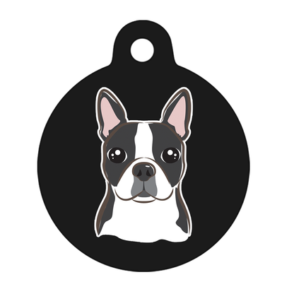 38mm Diameter Large Size - Boston Terrier Dog