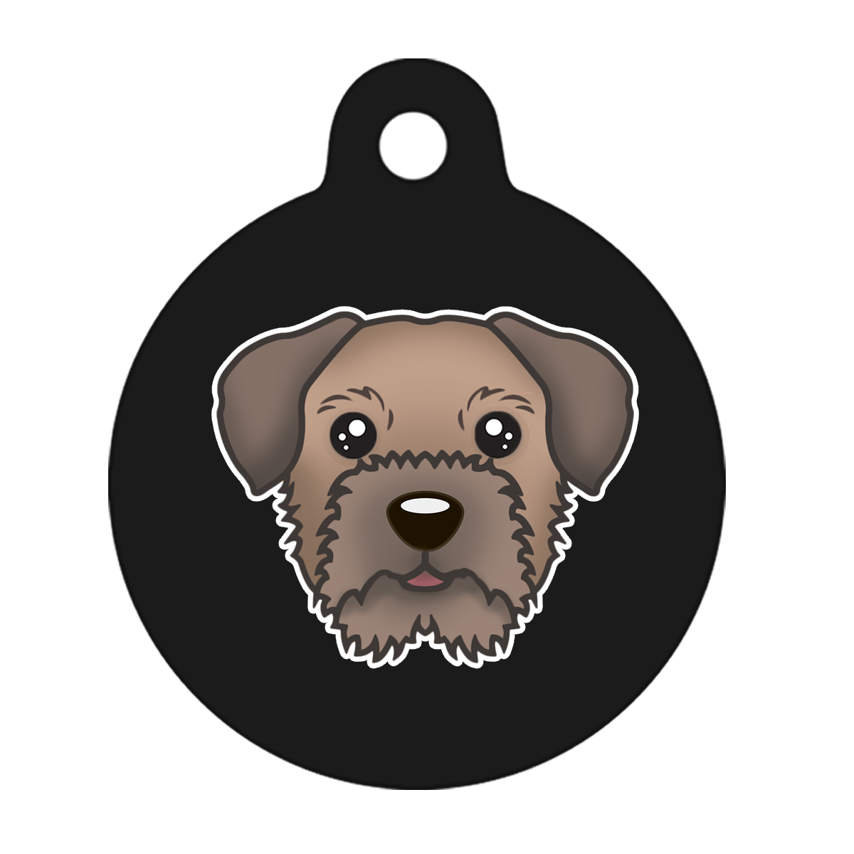 38mm Diameter Large Size - Border Terrier Dog