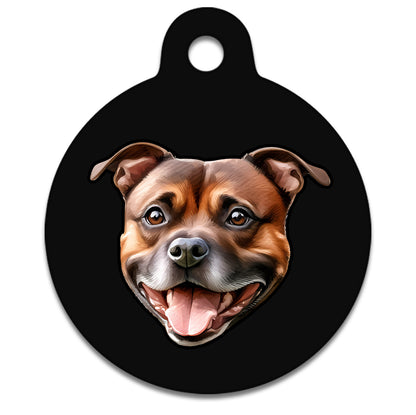 38mm Diameter Large Size - Staffie Dog