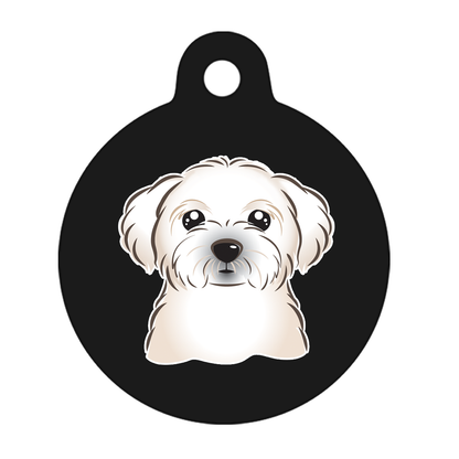 19mm Diameter Tiny Size - Maltese Dog