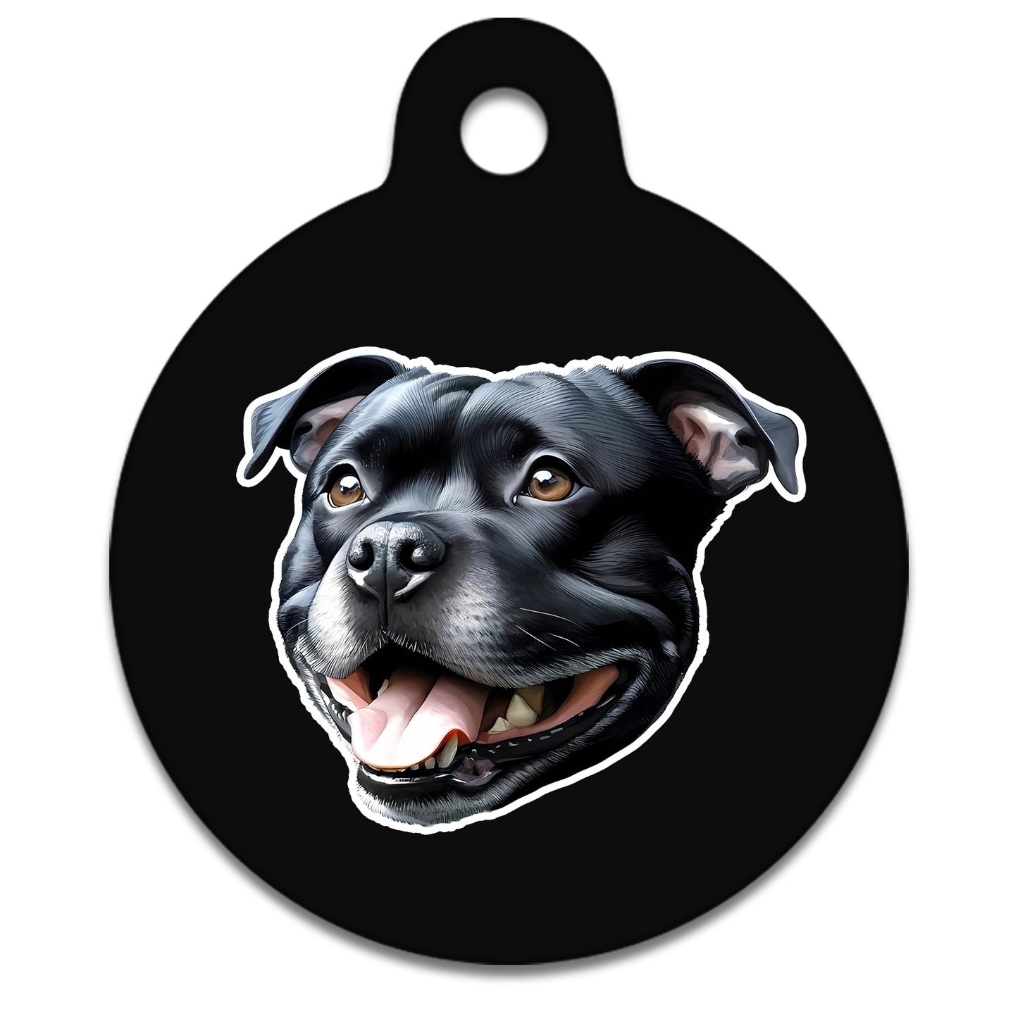 38mm Diameter Large Size - Staffie Dog