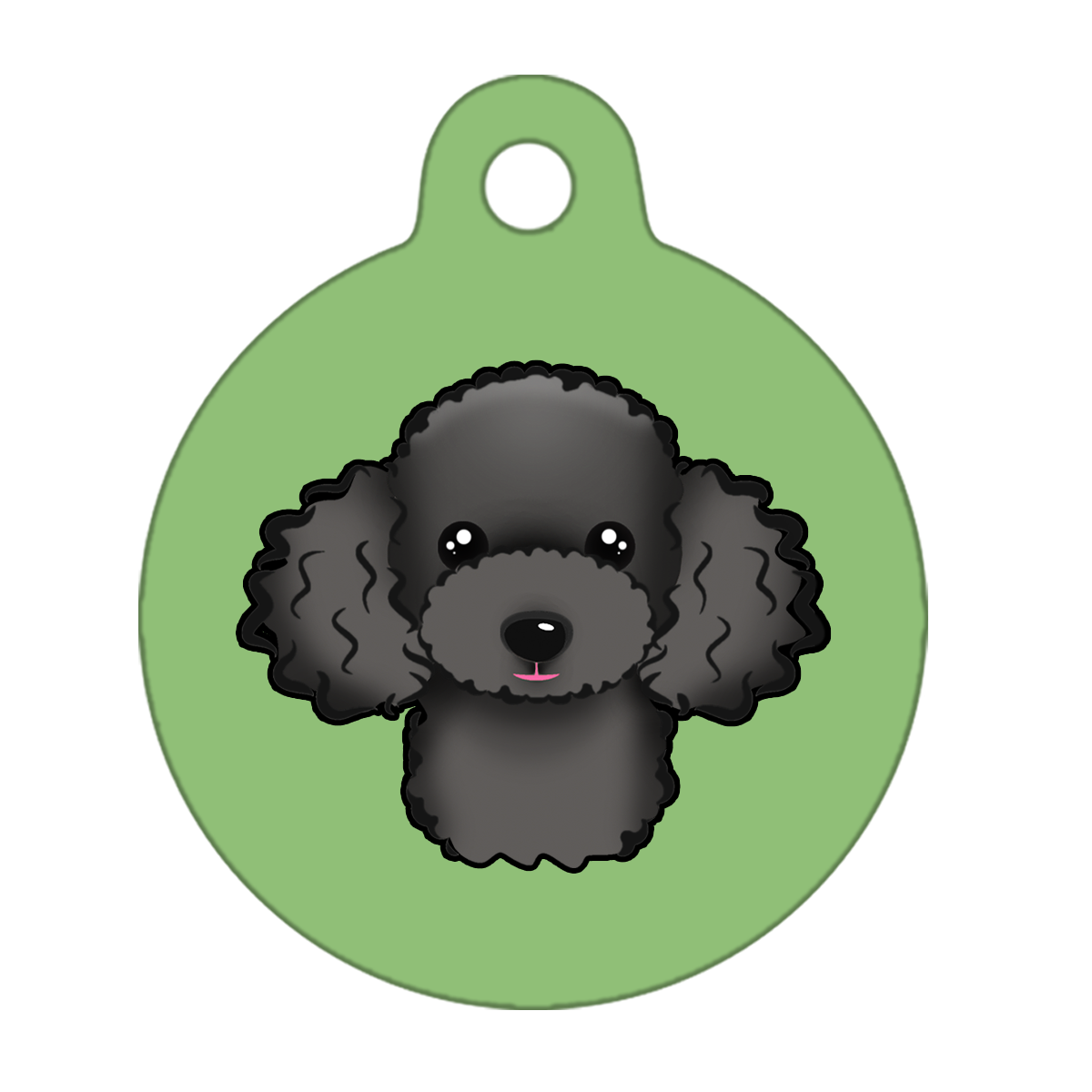 38mm Diameter Large Size - Poodle Design