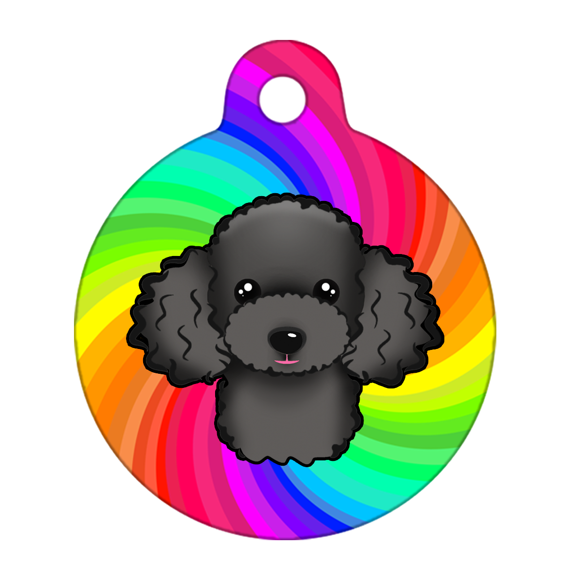 38mm Diameter Large Size - Poodle Design