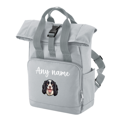 Travel Rucksack 9 Litres Grey Any Breed Backpack With Custom Personalised Dog Name