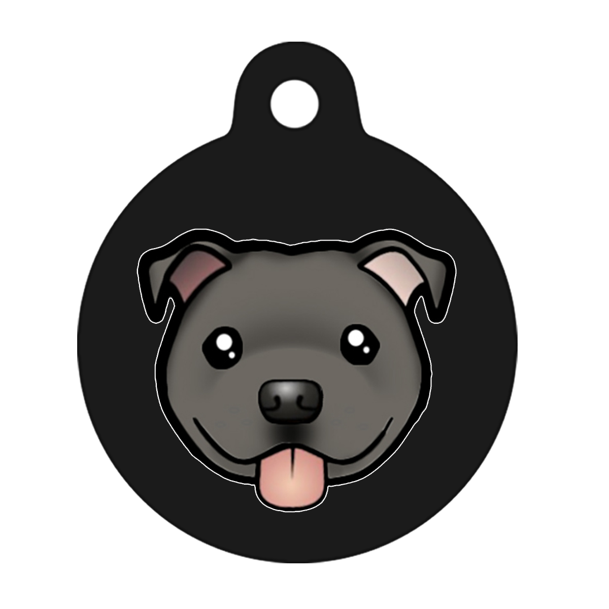 38mm Diameter Large Size - Staffie Cartoon Dog