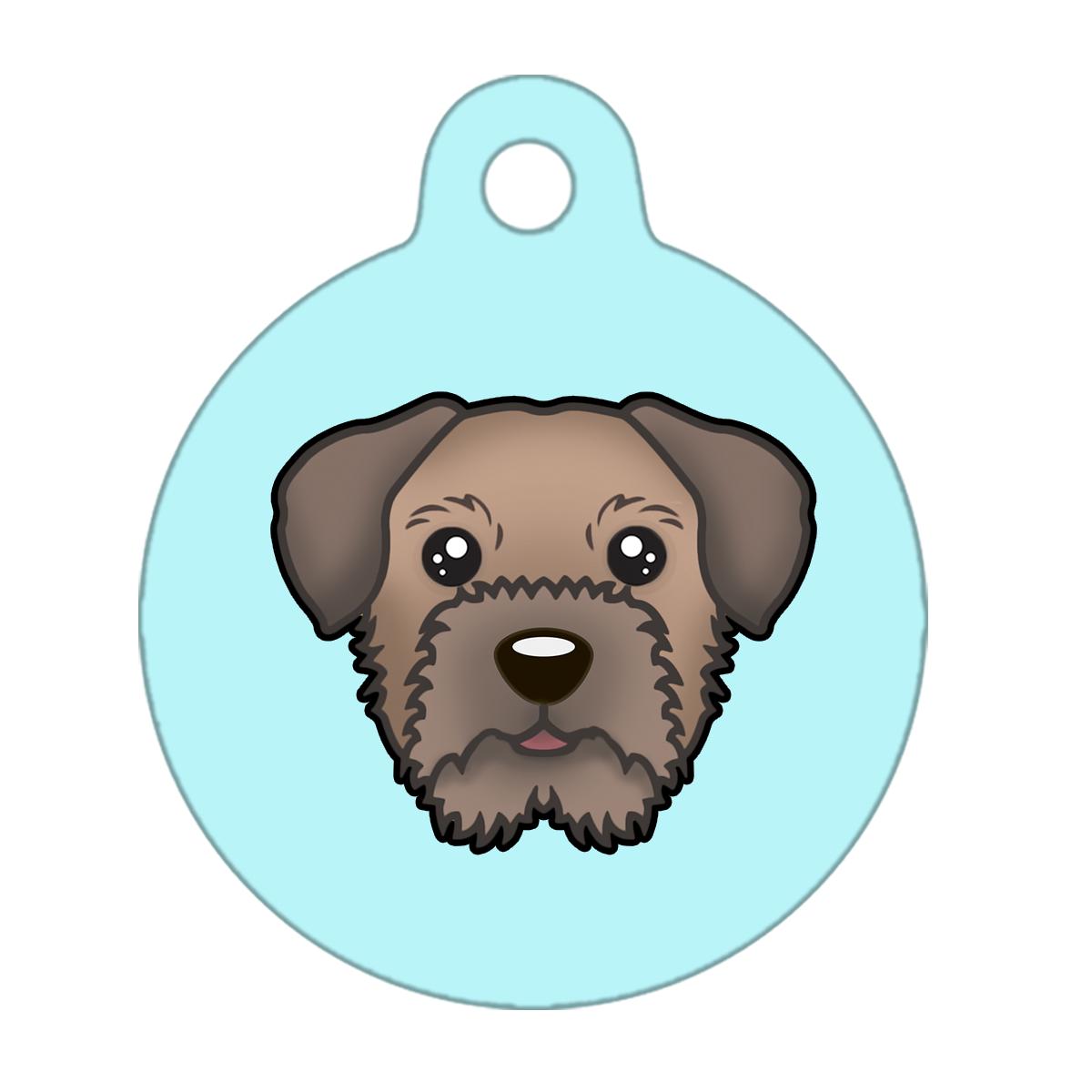 38mm Diameter Large Size - Border Terrier Dog