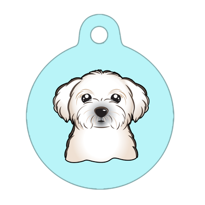 19mm Diameter Tiny Size - Maltese Dog