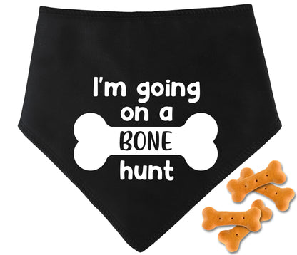I'm Going On A Bone Hunt Dog Bandana