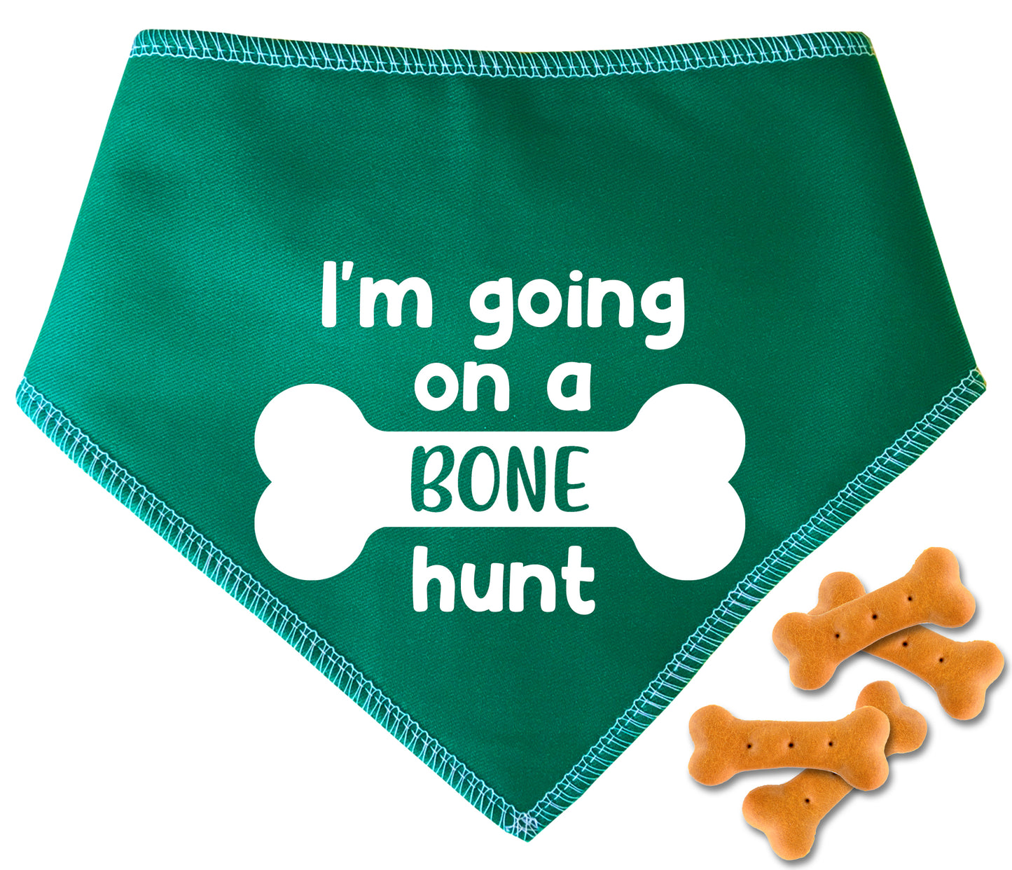 I'm Going On A Bone Hunt Dog Bandana