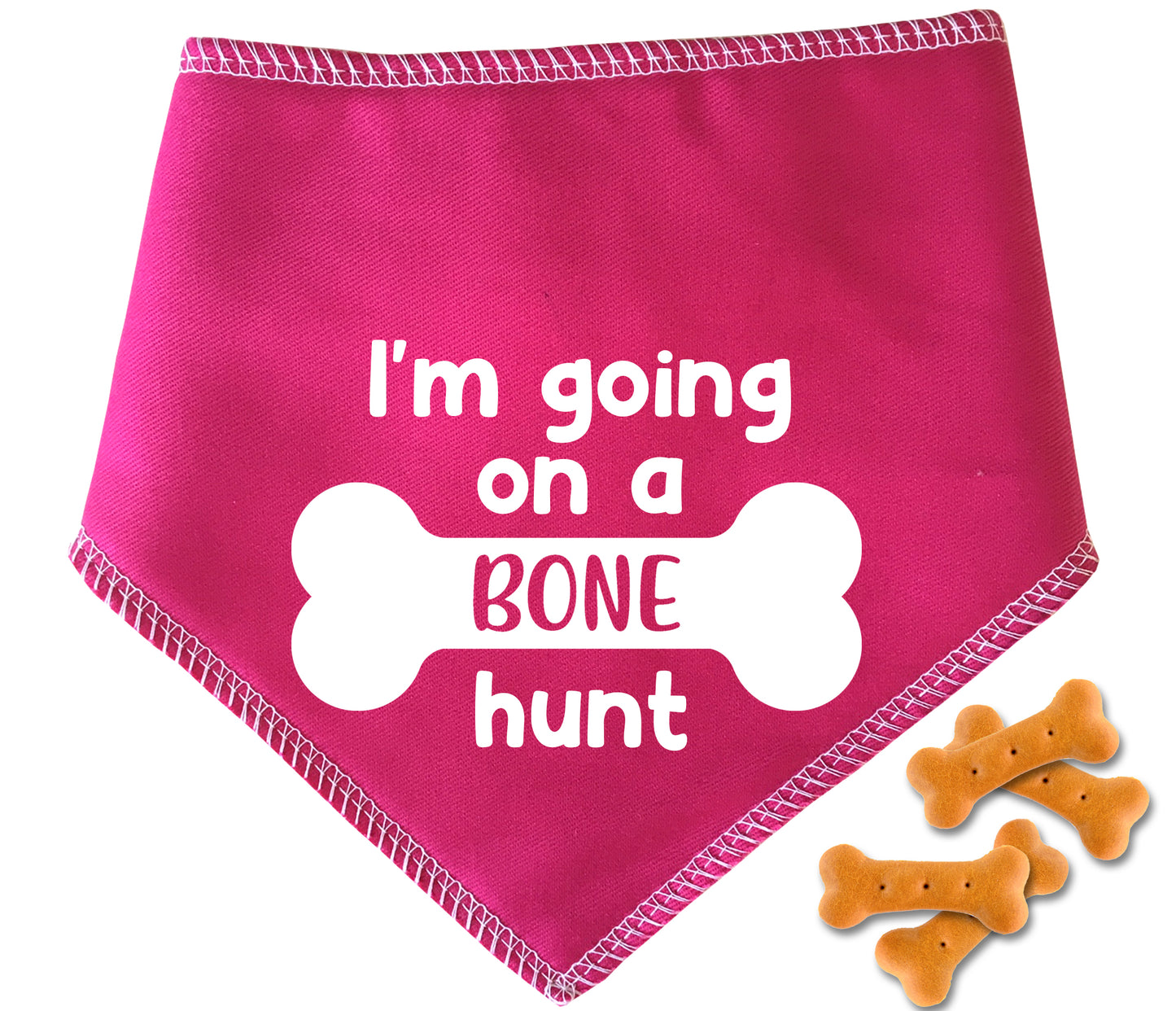 I'm Going On A Bone Hunt Dog Bandana