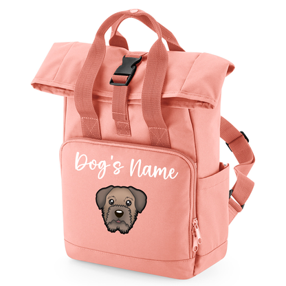 Travel Rucksack 9 Litres Peach Coral Any Breed Backpack With Custom Personalised Dog Name