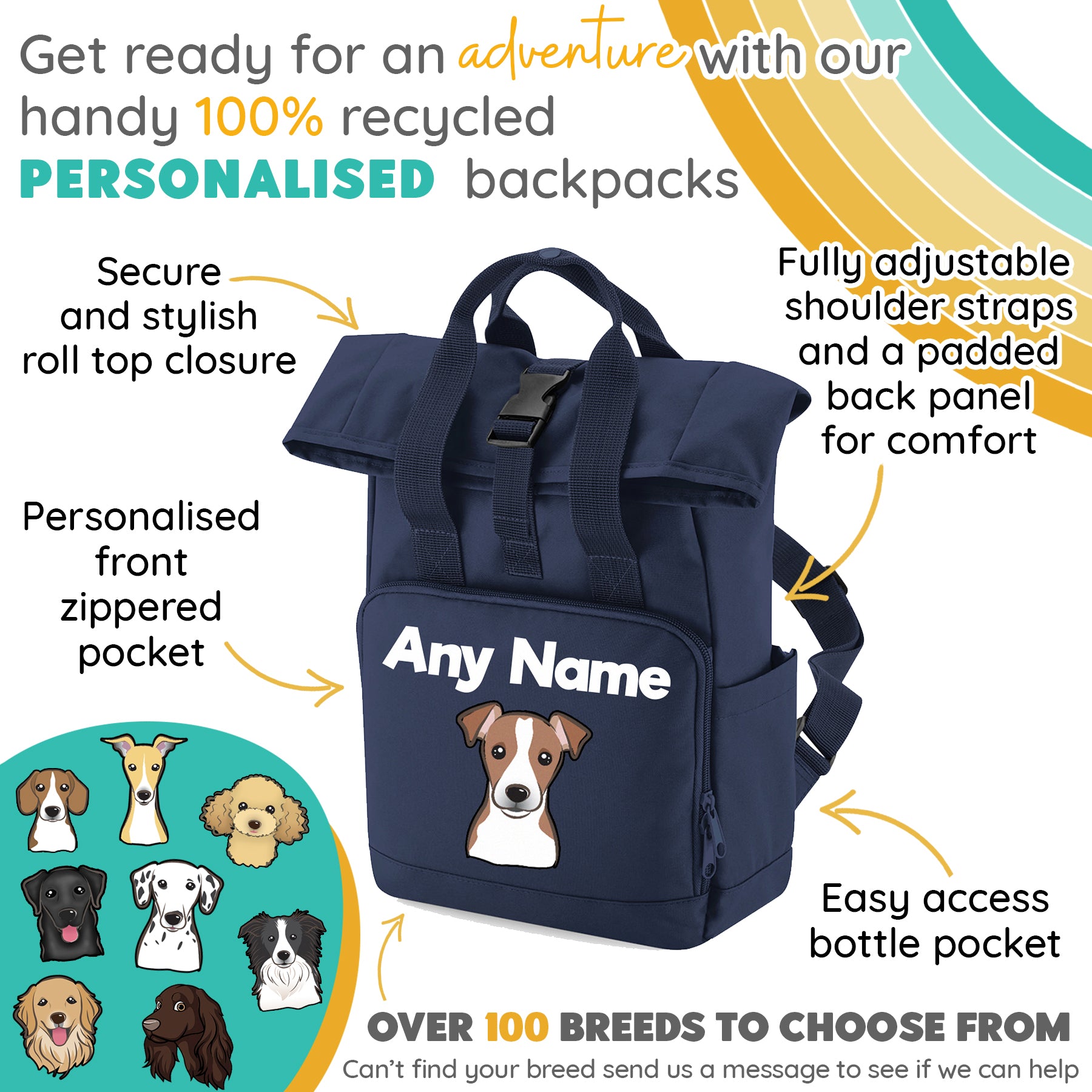 Personalised dog travel online bag