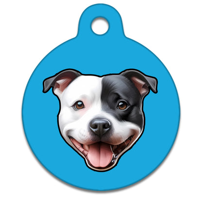 38mm Diameter Large Size - Staffie Dog