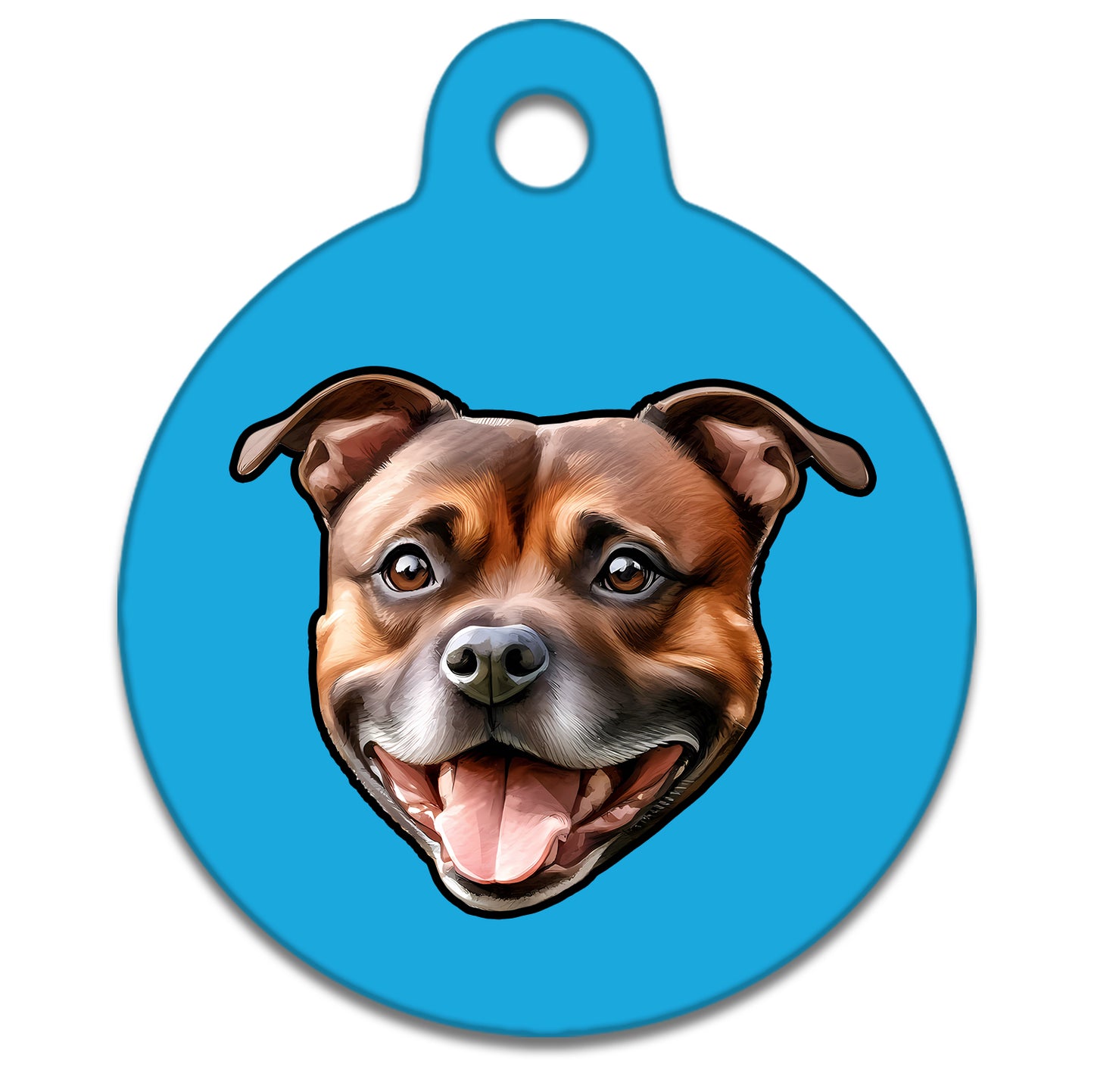 38mm Diameter Large Size - Staffie Dog