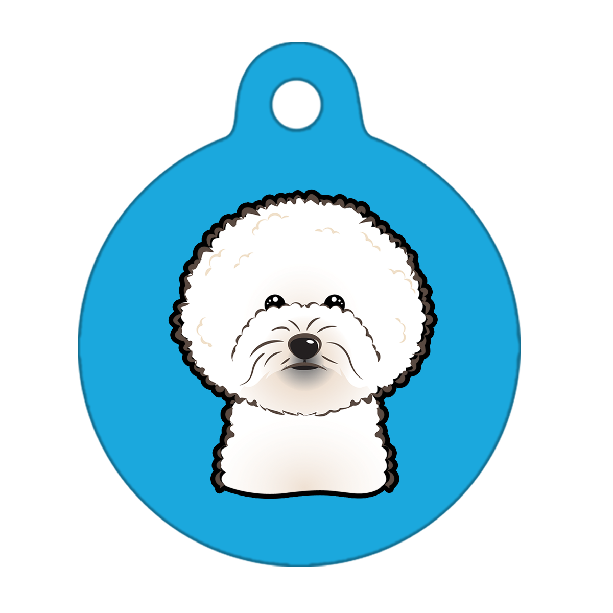 19mm Diameter Tiny Size - Bichon Frise Dog