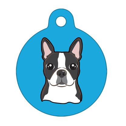 19mm Diameter Tiny Size - Boston Terrier Dog