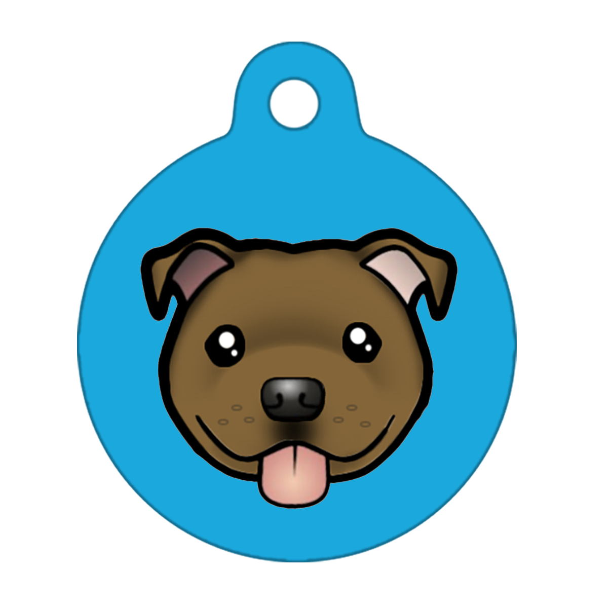 25mm Diameter Small Size - Staffie Cartoon Dog