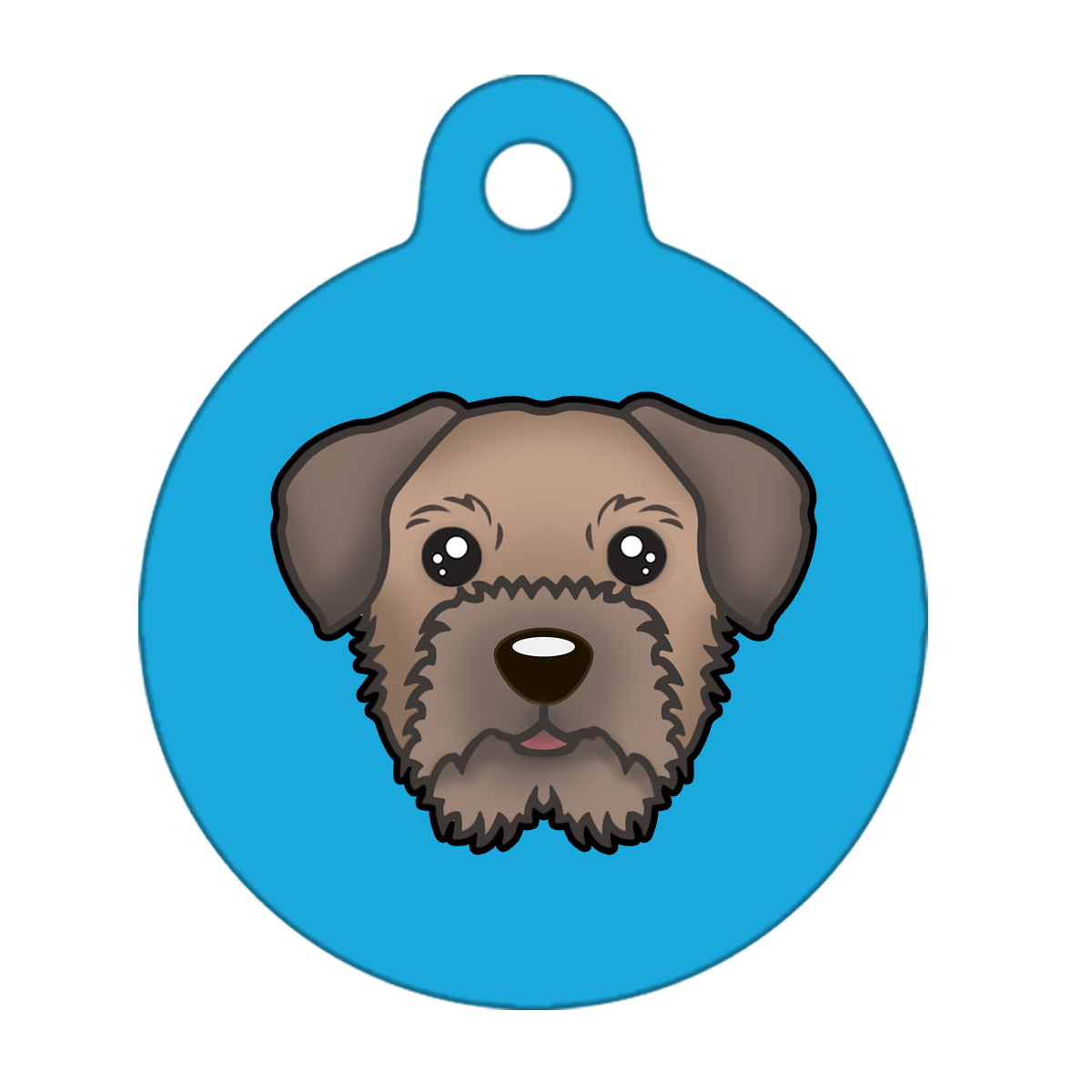 38mm Diameter Large Size - Border Terrier Dog