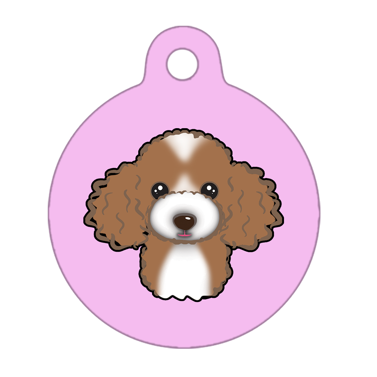 38mm Diameter Large Size - Poodle Design