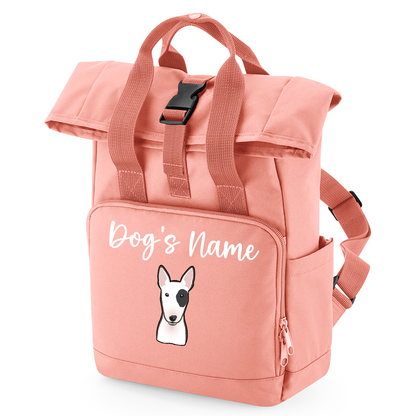 Travel Rucksack 9 Litres Peach Coral Any Breed Backpack With Custom Personalised Dog Name