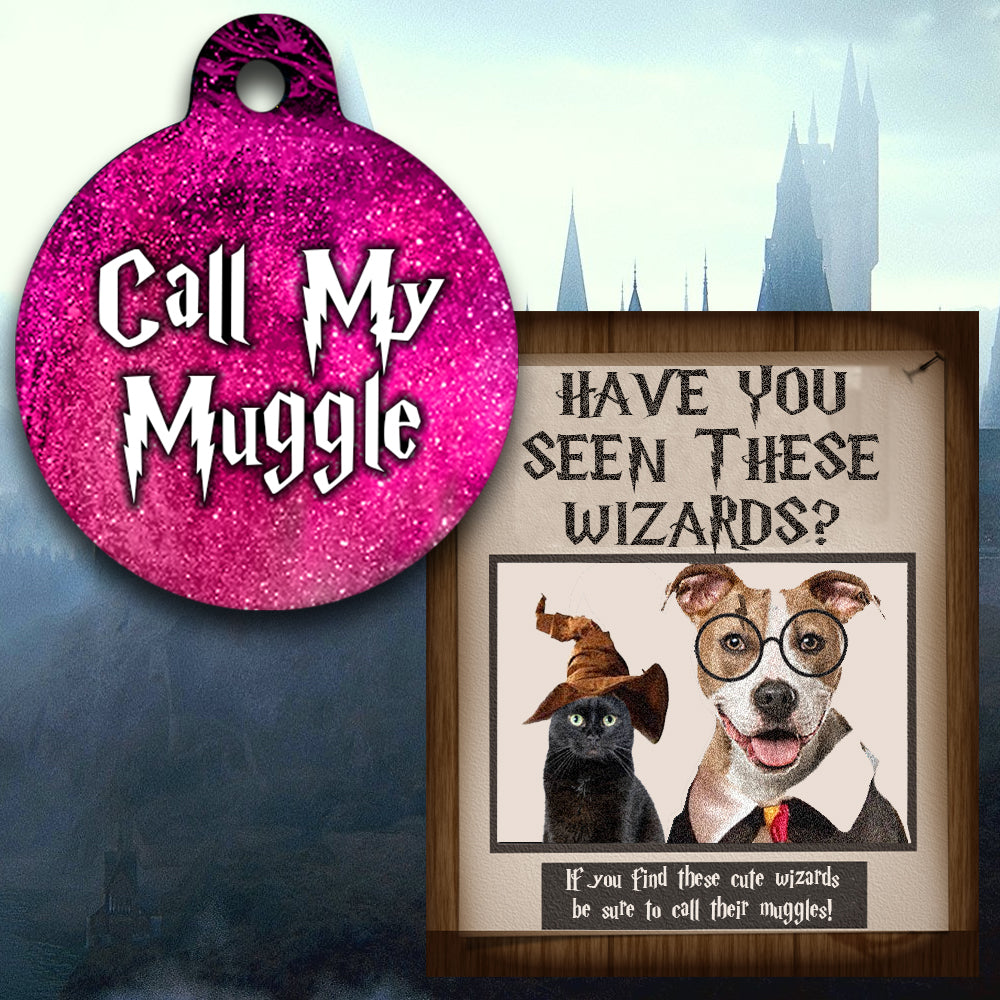 Call My Muggle Pink - Pet ID Tag